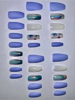 Look Beautiful 28pc press on nails fits medium and large